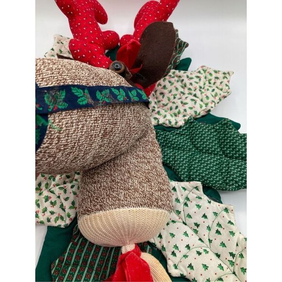 Handmade Christmas Decoration Sock Reindeer Moose Cute Unique Holiday Decor - Picture 8 of 16